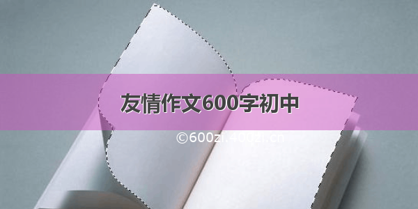 友情作文600字初中