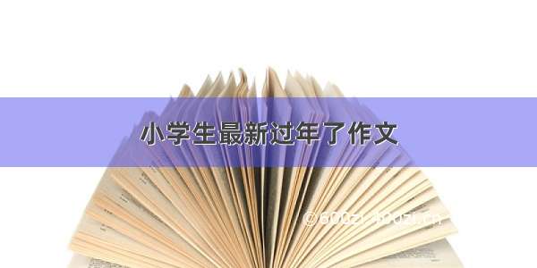 小学生最新过年了作文