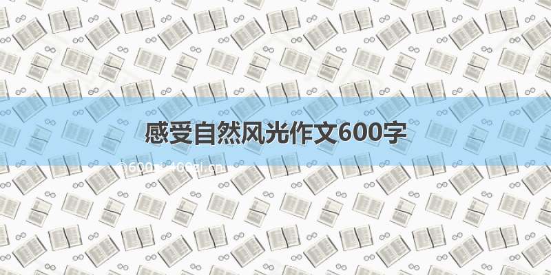 感受自然风光作文600字