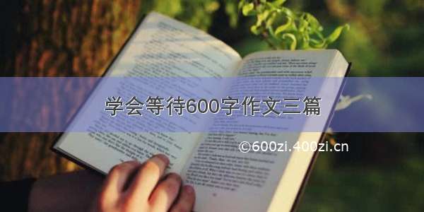 学会等待600字作文三篇