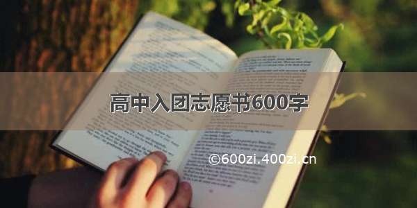 高中入团志愿书600字