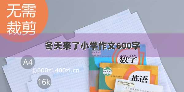 冬天来了小学作文600字