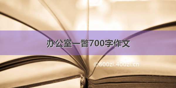 办公室一瞥700字作文