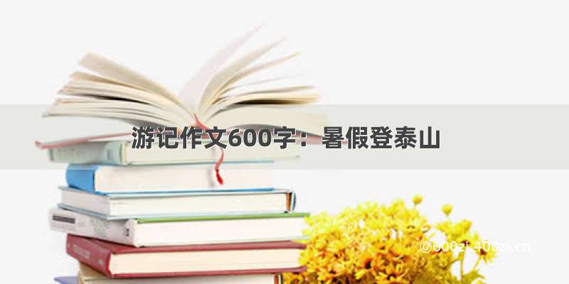 游记作文600字：暑假登泰山