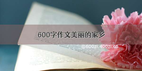 600字作文美丽的家乡