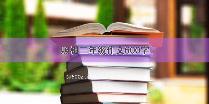 照相三年级作文600字