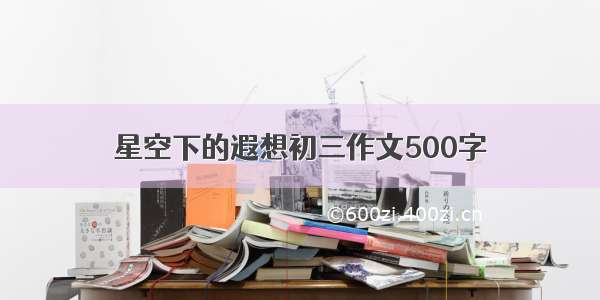 星空下的遐想初三作文500字