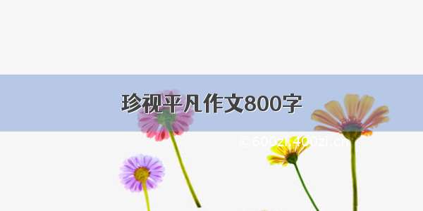 珍视平凡作文800字