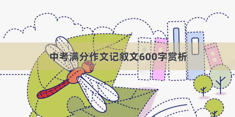 中考满分作文记叙文600字赏析