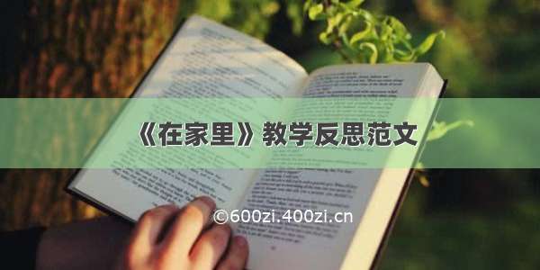 《在家里》教学反思范文