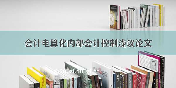 会计电算化内部会计控制浅议论文