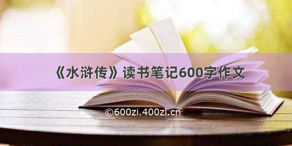 《水浒传》读书笔记600字作文