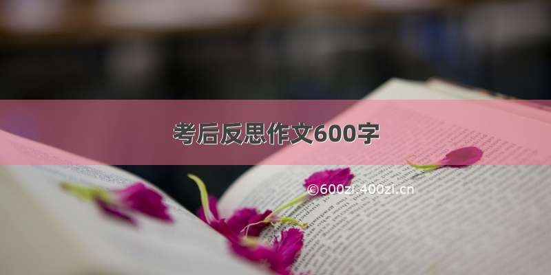 考后反思作文600字