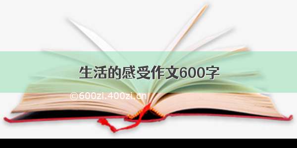 生活的感受作文600字