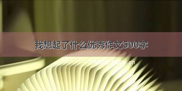 我想起了什么优秀作文500字