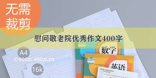 慰问敬老院优秀作文400字