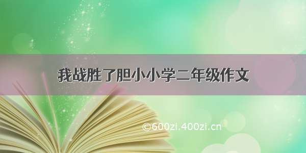 我战胜了胆小小学二年级作文