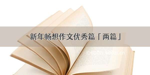 新年畅想作文优秀篇「两篇」