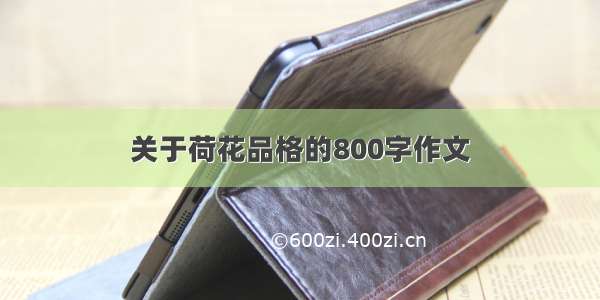 关于荷花品格的800字作文