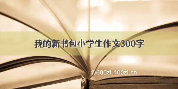 我的新书包小学生作文300字