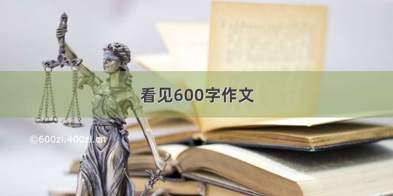 看见600字作文