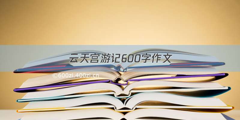 云天宫游记600字作文