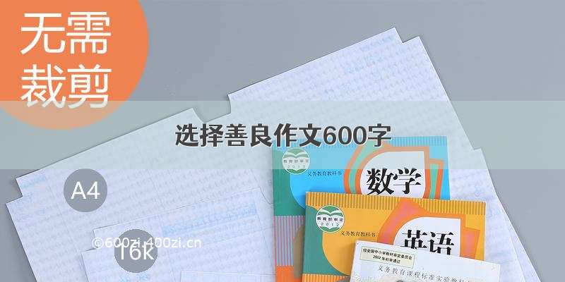 选择善良作文600字