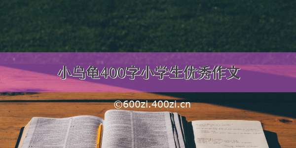 小乌龟400字小学生优秀作文