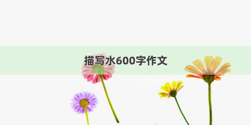 描写水600字作文