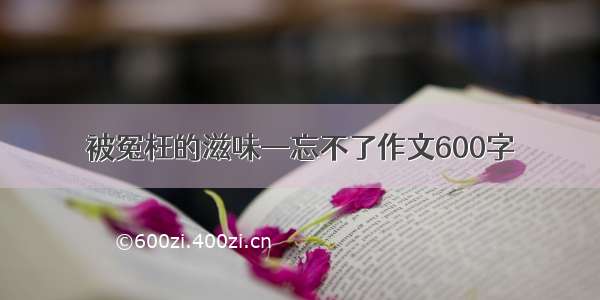 被冤枉的滋味—忘不了作文600字