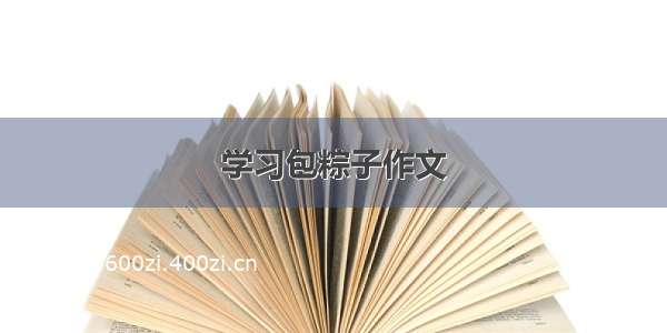 学习包粽子作文