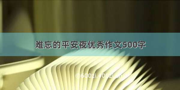 难忘的平安夜优秀作文500字