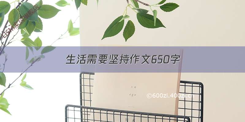 生活需要坚持作文650字