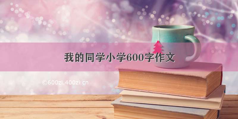 我的同学小学600字作文