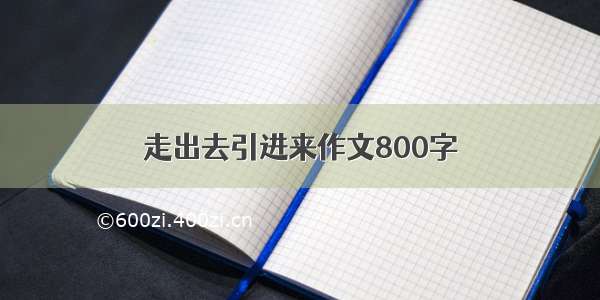 走出去引进来作文800字