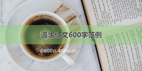 追求作文600字范例