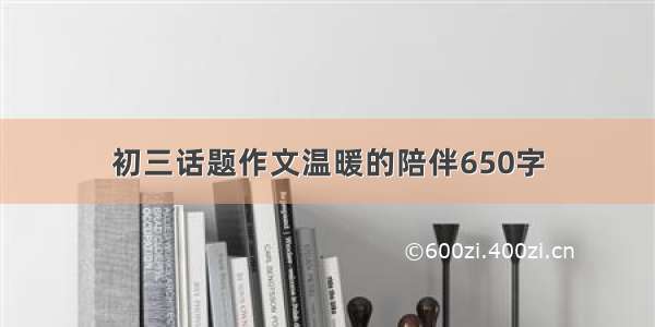 初三话题作文温暖的陪伴650字