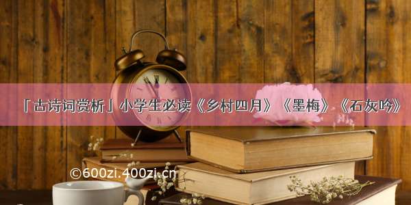 「古诗词赏析」小学生必读《乡村四月》《墨梅》《石灰吟》