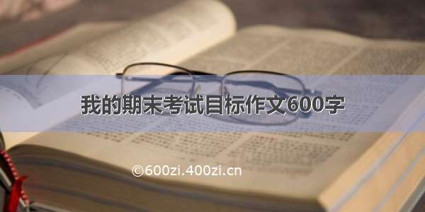 我的期末考试目标作文600字