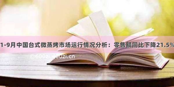 1-9月中国台式微蒸烤市场运行情况分析：零售额同比下降21.5%