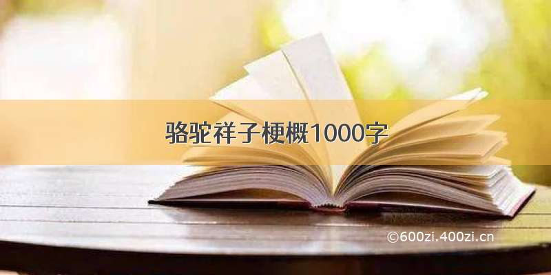 骆驼祥子梗概1000字