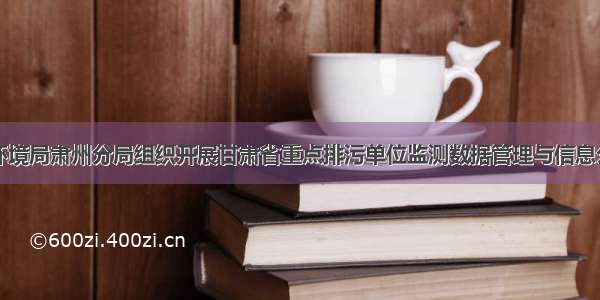 酒泉市生态环境局肃州分局组织开展甘肃省重点排污单位监测数据管理与信息公开系统监测