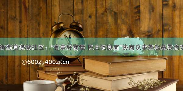 甘州区南街街道佛城社区：“有事好商量 民主促协商”协商议事架起基层治理“连心桥”