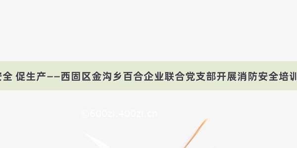 除隐患 抓安全 促生产——西固区金沟乡百合企业联合党支部开展消防安全培训暨演练活动