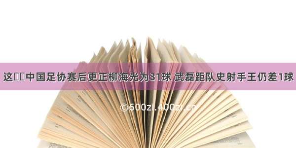 这⁉️中国足协赛后更正柳海光为31球 武磊距队史射手王仍差1球