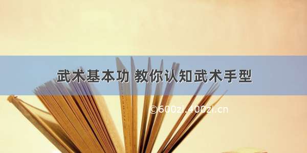 武术基本功 教你认知武术手型