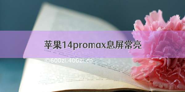 苹果14promax息屏常亮