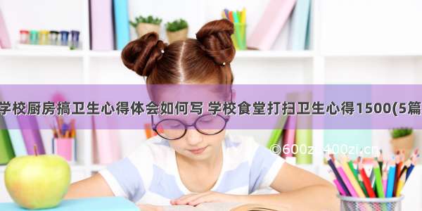 学校厨房搞卫生心得体会如何写 学校食堂打扫卫生心得1500(5篇)