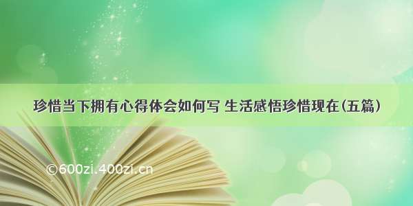 珍惜当下拥有心得体会如何写 生活感悟珍惜现在(五篇)