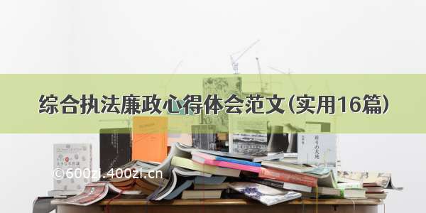 综合执法廉政心得体会范文(实用16篇)